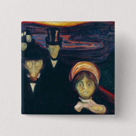 Edvard Munch - Angst Button (Vorderseite)