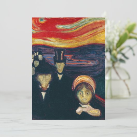 Edvard Munch - Angst Einladung (Stehend Vorderseite)