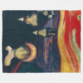 Edvard Munch - Angst Fleecedecke (Vorderseite (Horizontal))