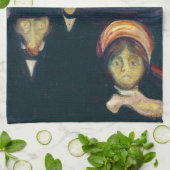 Edvard Munch - Angst Geschirrtuch (Gefaltet)