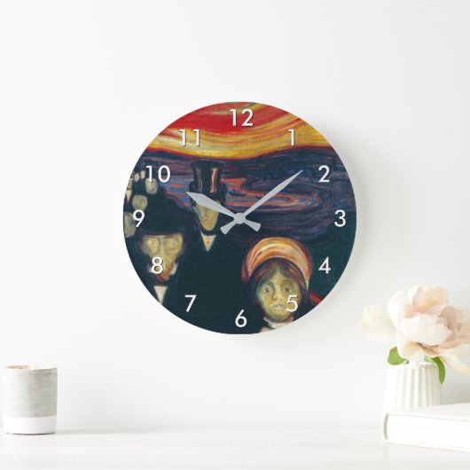 Edvard Munch - Angst Große Wanduhr (Zuhause)