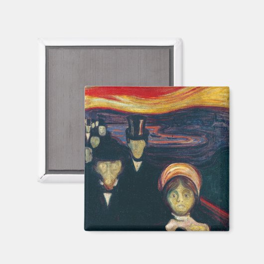 Edvard Munch - Angst Magnet (Vorderseite/Rückseite)