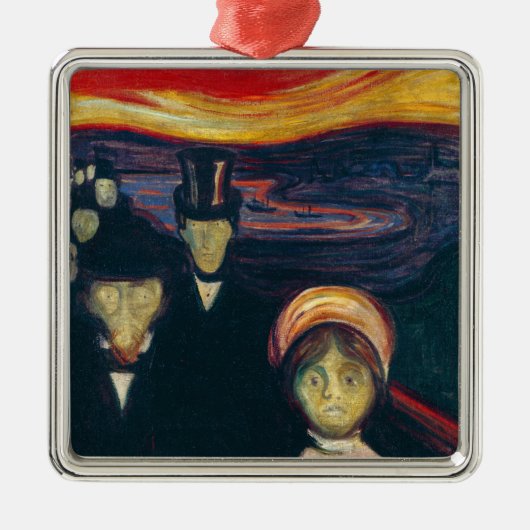 Edvard Munch - Angst Ornament Aus Metall (Vorne)