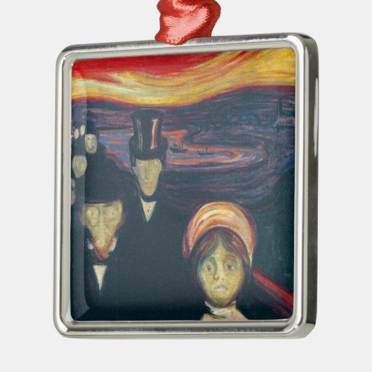 Edvard Munch - Angst Ornament Aus Metall (Links)