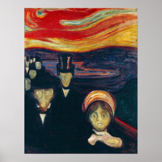 Edvard Munch - Angst Poster (Vorne)