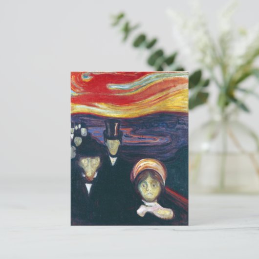 Edvard Munch Angst Postkarte (Stehend Vorderseite)