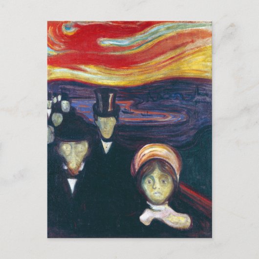 Edvard Munch Angst Postkarte (Vorderseite)