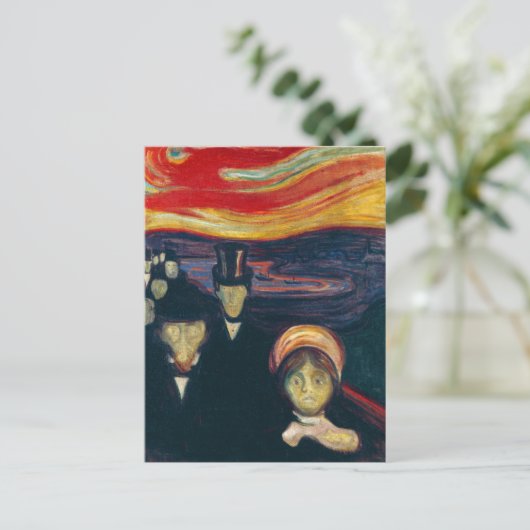 Edvard Munch - Angst Postkarte (Stehend Vorderseite)