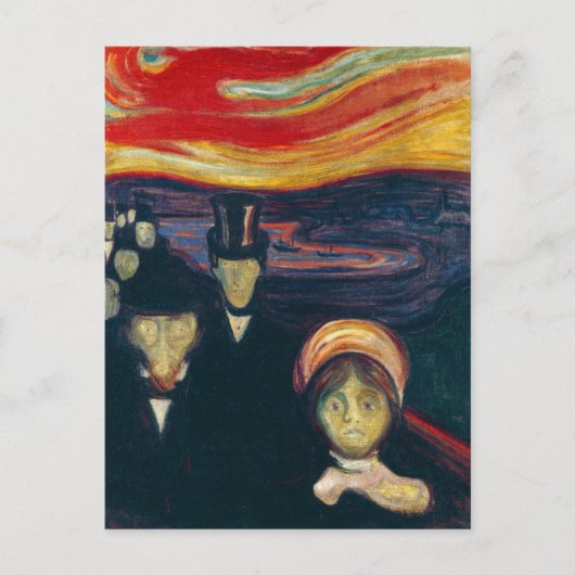 Edvard Munch - Angst Postkarte (Vorderseite)