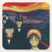 Edvard Munch - Angst Rechteckiger Pappuntersetzer (Vorderseite)