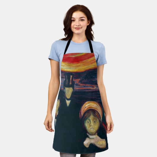 Edvard Munch - Angst Schürze (Getragen)