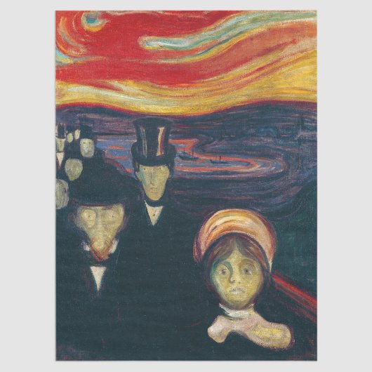 Edvard Munch - Angst Seidenpapier