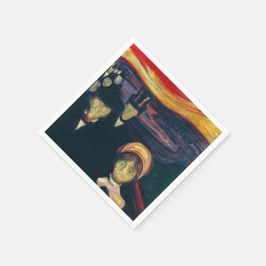 Edvard Munch - Angst Serviette (Ecke)