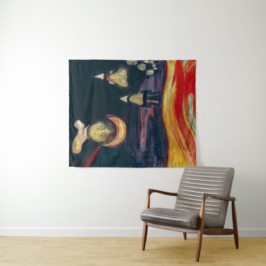 Edvard Munch - Angst Wandteppich (Beispiel (Horizontal))