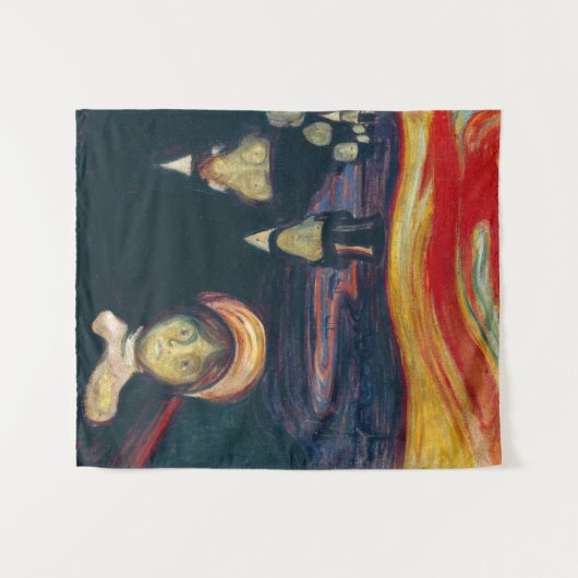 Edvard Munch - Angst Wandteppich (Vorderseite (Horizontal))