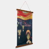 Edvard Munch - Angst Wandteppich Mit Holzrahmen (Gewinkelt)