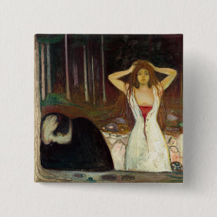 Edvard Munch - Ashes Button