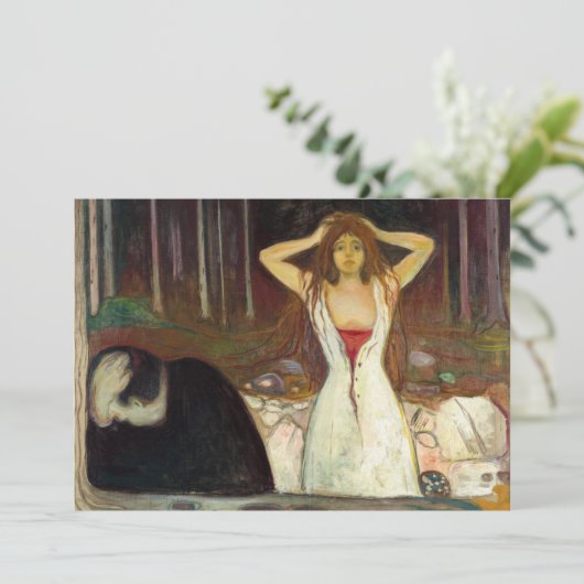 Edvard Munch - Ashes Dankeskarte (Stehend Vorderseite)