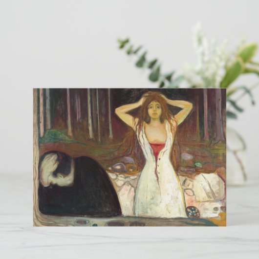 Edvard Munch - Ashes Einladung (Stehend Vorderseite)