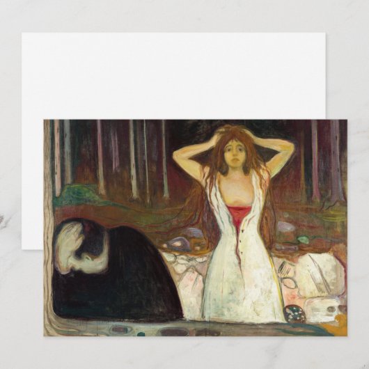 Edvard Munch - Ashes Einladung (Vorne/Hinten)