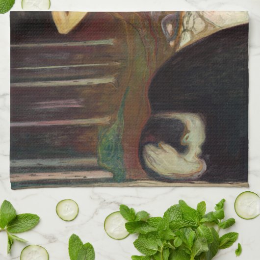 Edvard Munch - Ashes Geschirrtuch (Gefaltet)