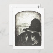 Edvard Munch "Attraction I" Zeichnen Postkarte (Vorne/Hinten)