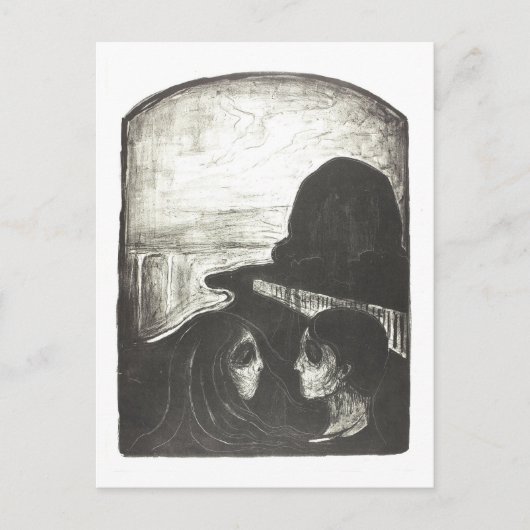 Edvard Munch "Attraction I" Zeichnen Postkarte (Vorderseite)