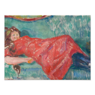 Edvard Munch - Auf dem Sofa Fotodruck