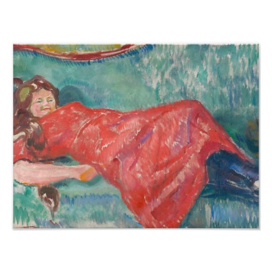 Edvard Munch - Auf dem Sofa Fotodruck (Vorne)