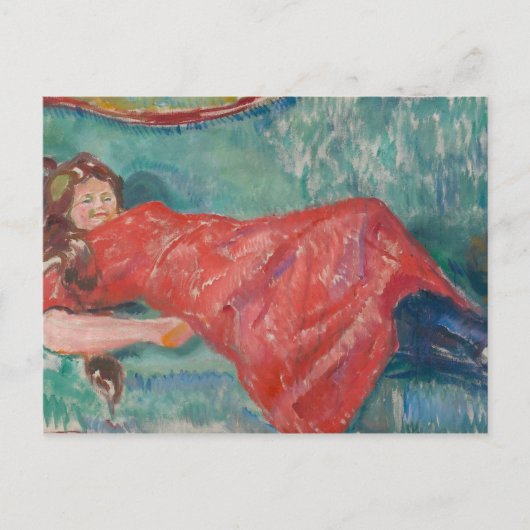 Edvard Munch - Auf dem Sofa Postkarte (Vorderseite)