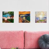 Edvard Munch - Auswahl der Meisterwerke Bilderwand Sets (Wohnzimmer)