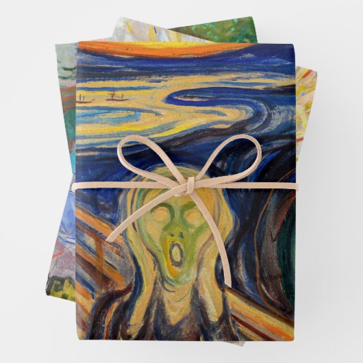 Edvard Munch - Auswahl der Meisterwerke Geschenkpapier Set (Beispiel)