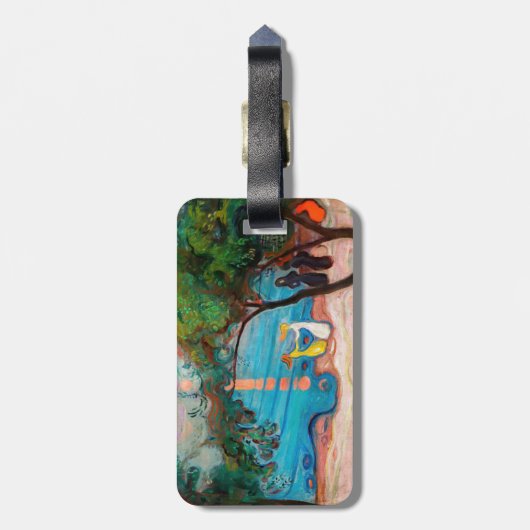 Edvard Munch - Dance on Beach - QR Code Gepäckanhänger (Rückseite vertikal)