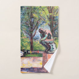 Edvard Munch - Der Denker von Rodin Badhandtuch Set