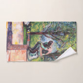 Edvard Munch - Der Denker von Rodin Badhandtuch Set (Handtuch)