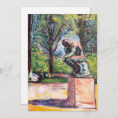 Edvard Munch - Der Denker von Rodin Dankeskarte (Vorne/Hinten)