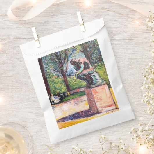 Edvard Munch - Der Denker von Rodin Geschenktütchen (Ausgeschnitten)