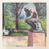 Edvard Munch - Der Denker von Rodin Glasuntersetzer (Vorderseite)