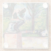 Edvard Munch - Der Denker von Rodin Glasuntersetzer (Rückseite)