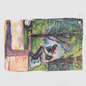 Edvard Munch - Der Denker von Rodin Golfhandtuch (Horizontal)