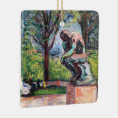 Edvard Munch - Der Denker von Rodin Keramikornament (Rechts)