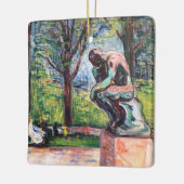 Edvard Munch - Der Denker von Rodin Keramikornament (Links)