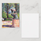 Edvard Munch - Der Denker von Rodin Mitteilungskarte (Vorne/Hinten)
