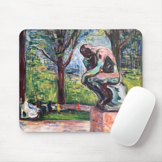 Edvard Munch - Der Denker von Rodin Mousepad (Mit Mouse)