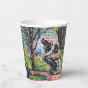 Edvard Munch - Der Denker von Rodin Pappbecher
