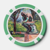 Edvard Munch - Der Denker von Rodin Pokerchips (Rückseite)