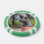 Edvard Munch - Der Denker von Rodin Pokerchips (Einzeln)