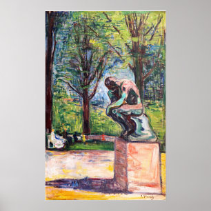 Edvard Munch - Der Denker von Rodin Poster