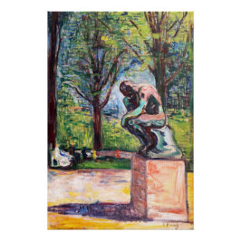 Edvard Munch - Der Denker von Rodin Poster