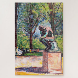 Edvard Munch - Der Denker von Rodin Puzzle